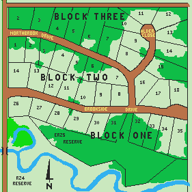 Map showing plan of Northbrook subdivision. Copyright ©2008 Buddy & Hallie du Preez, all rights reserved.